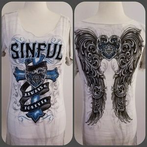 AFFLICTION SINFUL shortsleeve Tee  shirt